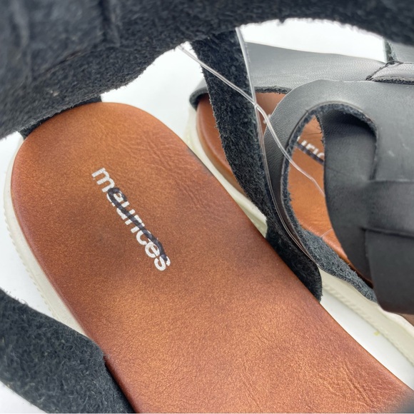 MAURICES black leather ankle strap platform sandals women Size 11 - Picture 7 of 12